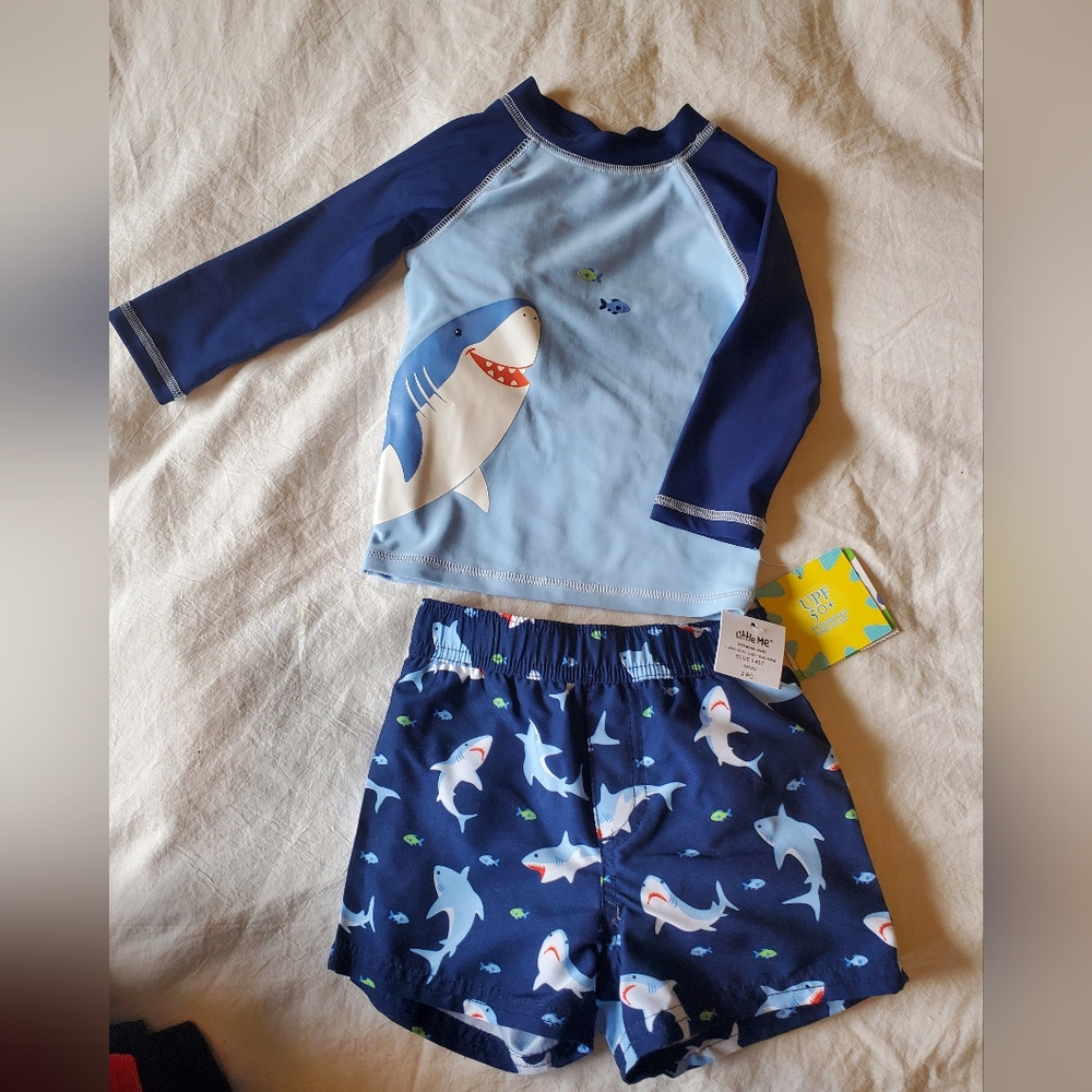 Little Me Rashguard Swim Set, 12 Months